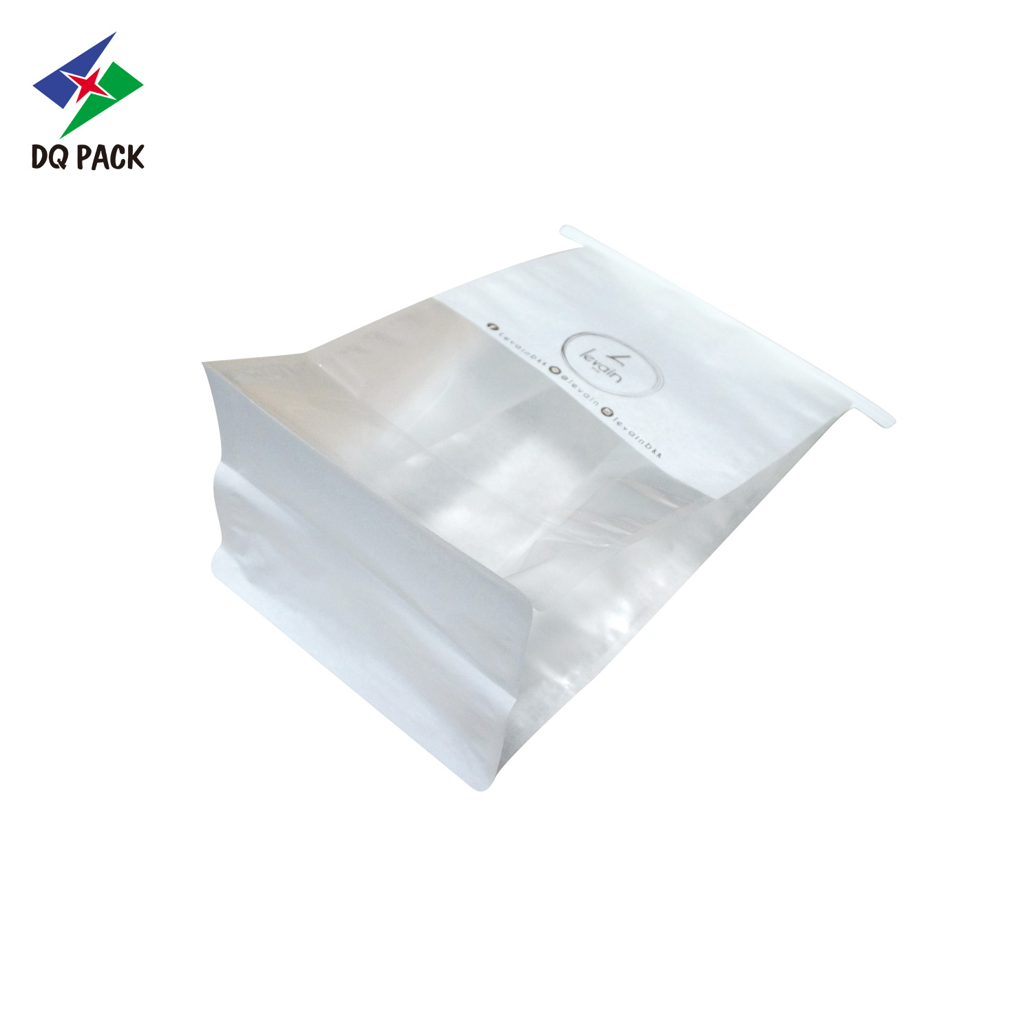 DQ PACK White Kraft Paper Bag Bread Plastic Packaging With Window