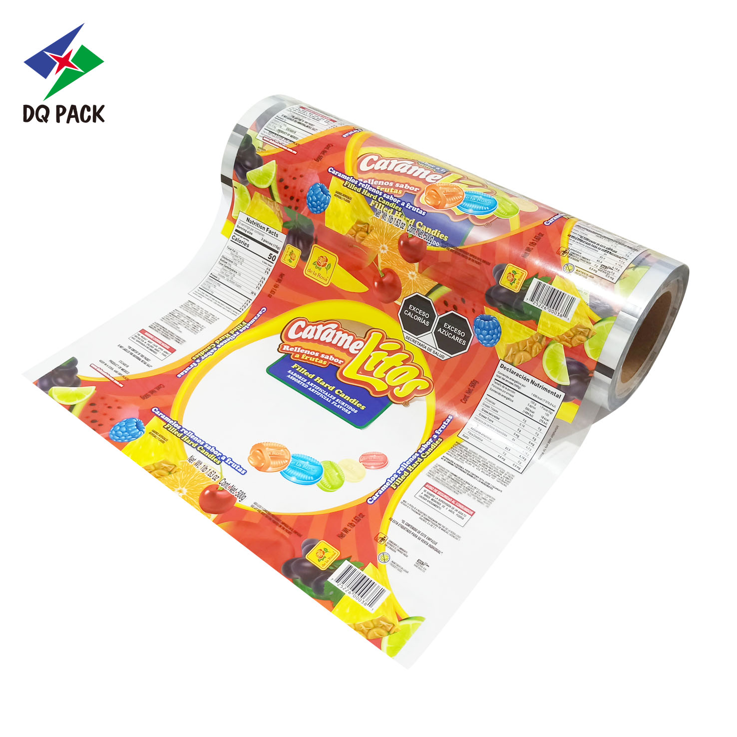 OEM Pet Fruit Candy Snack Chocolate Packaging Plastic Myalr Roll Film