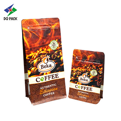 DQ PACK 250g 1kg Flat Bottom Pouch for Coffee Bean Powder Packaging Featured Image