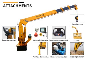 Hydraulic Articulated Foldable Knuckle Boom Truck Mounted Crane