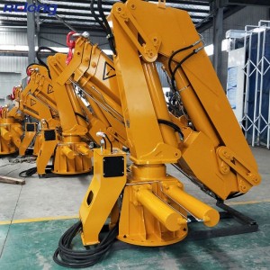 Knuckle boom cranes that can rotate continually 360 degrees