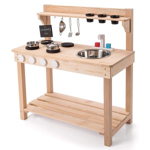 Wooden Kitchen Play Set Educational Role Play Toys for Kids