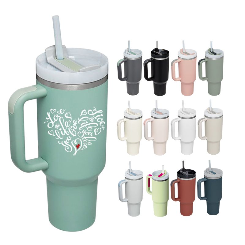 Buy Wholesale China Travel 40 Oz Stanley Cups Custom Vacuum Insulated  Stainless Steel 40oz Sublimation Tumbler With Handle And Straw & 40oz  Tumbler at USD 2.9