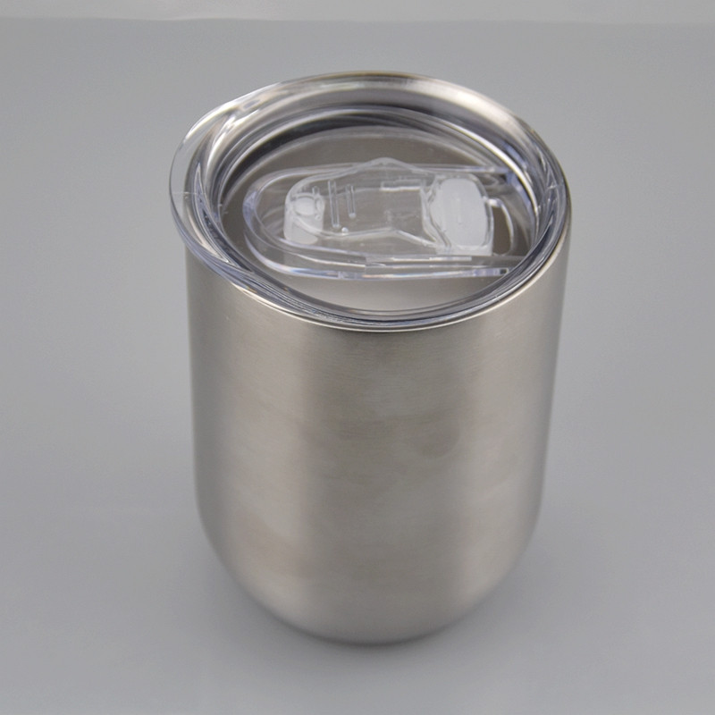 12oz 304 stainless steel double wall vacuum insulated straight wine tumblers with lids can custom