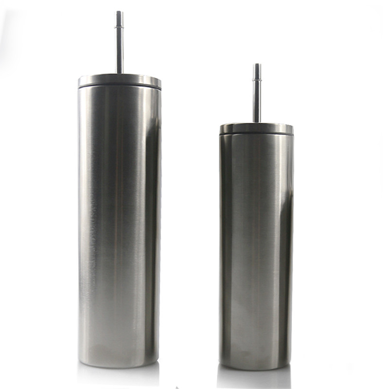 Good User Reputation for Vacuum Mug - 20oz stainless steel double wall insulated vacuum total straight skinny tumbler with metal screw lid – Dashuya