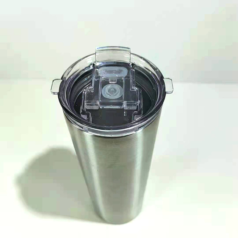 20oz 30oz stainless steel double wall vacuum insulated total straight skinny tumbler with screw flip lid