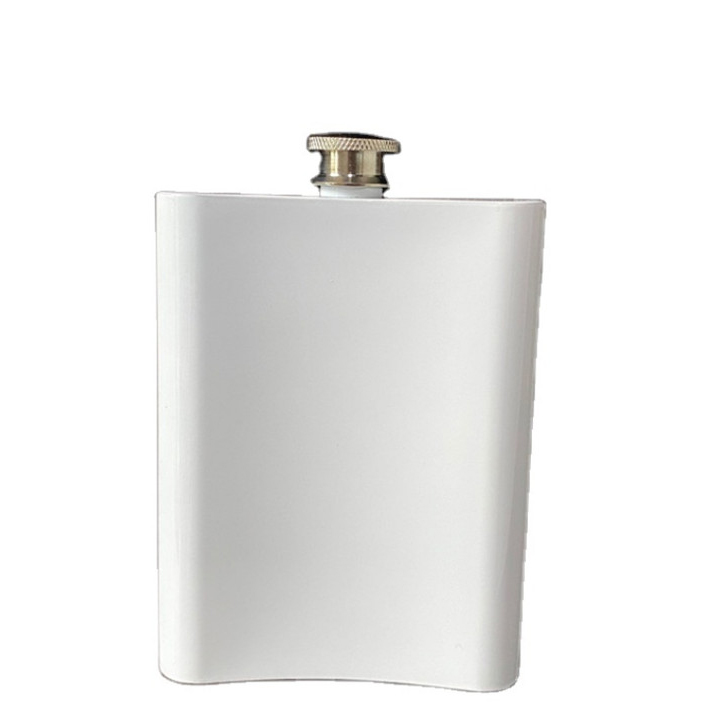 7oz Stainless steel portable square wine hip flask with sealed steel lid