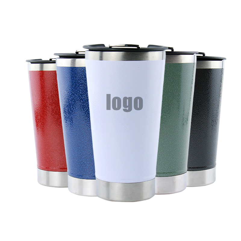 Wholesale 16oz Gift without Lid Beer Mugs Adventure Stainless Steel Double Wall Vacuum Flask Bottle Stay Chill Beer Pint