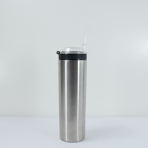 Factory Outlets Vacuum Insulated Tumbler - 20oz stainless steel double wall insulated vacuum total straight snack skinny tumbler with black screw lid – Dashuya