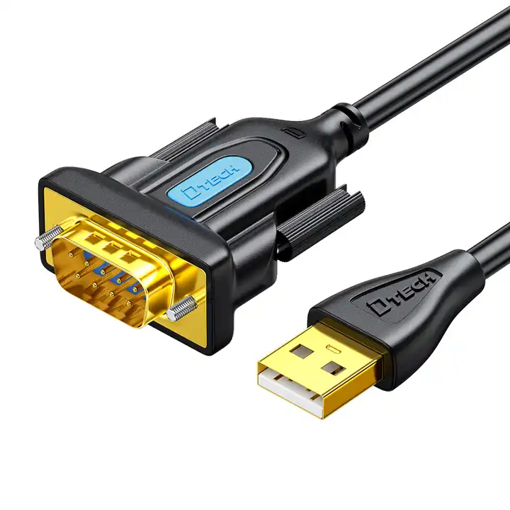 DTECH يۇقىرى سۈرئەتلىك تۇراقلىق COM ئېغىزى USB يۈرۈشلۈك RS232 9 Pin DB9 ماسلاشتۇرغۇچ كابېل USB 2.0 دىن RS232 يۈرۈشلۈك كابېل 1.5m