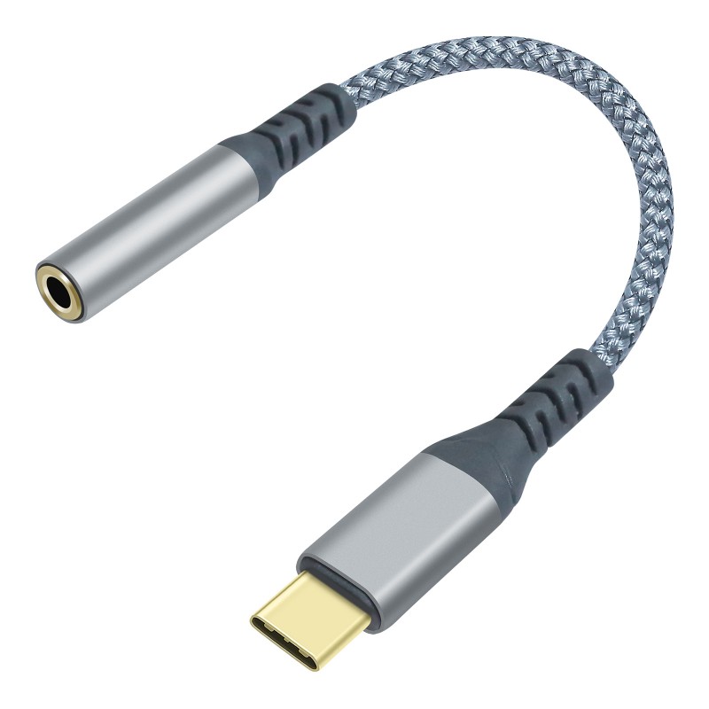ხშირად გამოყენებული აქსესუარები USB ტიპის C-დან 3.5 მმ აუდიო ყურსასმენის AUX ჯეკ ადაპტერის კაბელი ტელეფონის TRRS მიკროფონისთვის