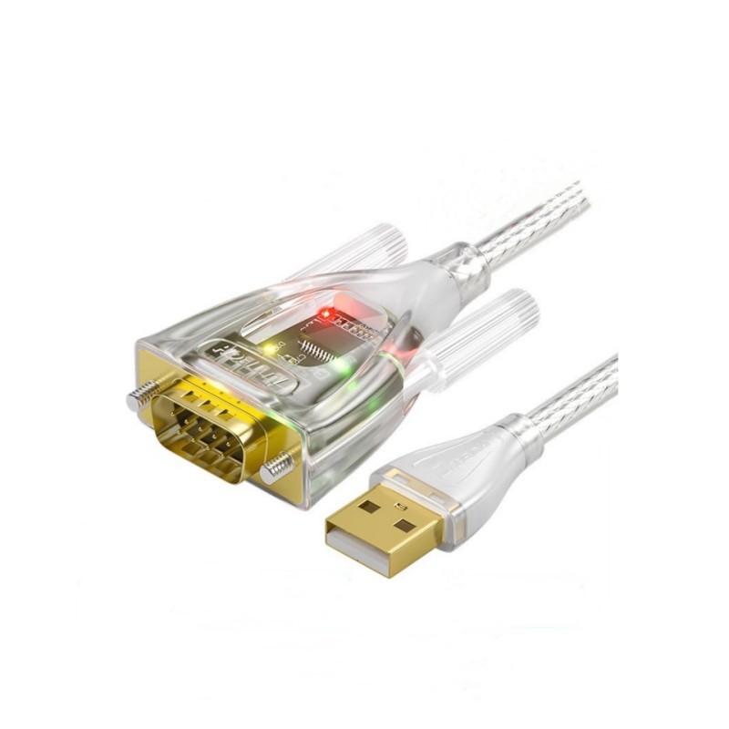 Cable de serie adaptador USB 2.0 a RS232 de doble chip de alta calidad DTECH de 0,5 m a 3 m para Linux Mac OS
