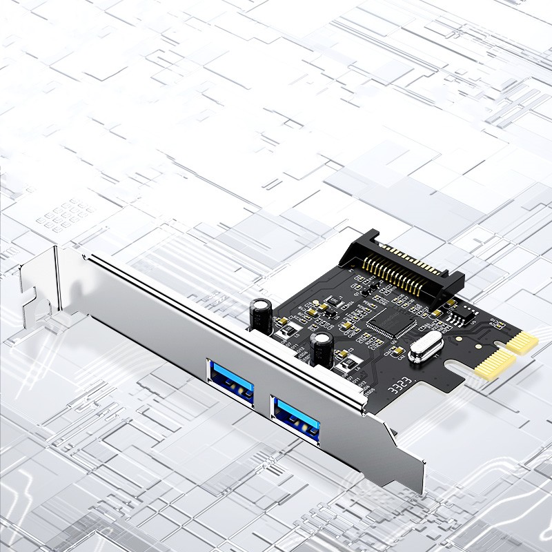 DTECH PCI-Express to 2 Port USB 3.0 Pcie1x4x8x16x Expansion Card for Your Desktop Computer