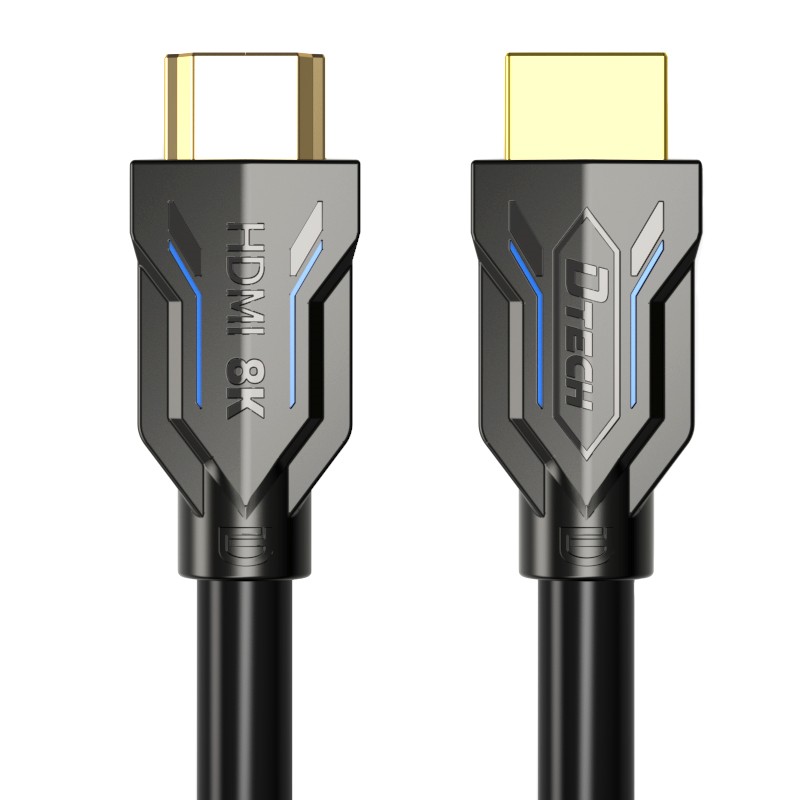 DTECH Gold Plated Connector 0.5m to 8m Injection Molding HDMI Cable Ultra High Speed 60Hz 8K HDMI Cable 2.1V