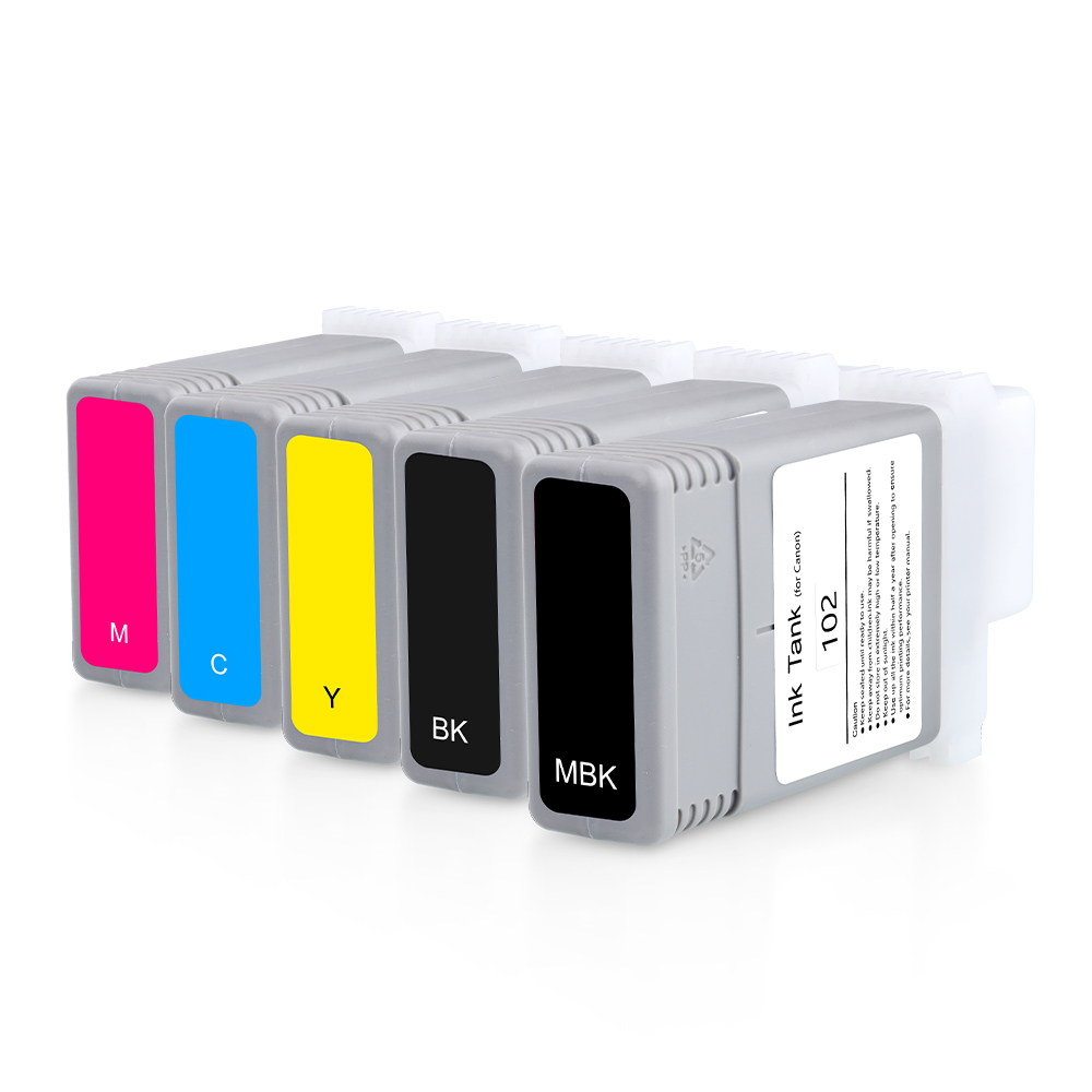 Dtf-ink Factory 102 Compatible Ink Cartridge Supplier For Canon IPF 500 510 600 610 700 710 605 Printer