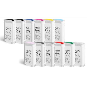 130ML/PC 70 Compatible Ink Cartridge na May Buong Tinta Para sa HP Designjet Z2100 Z3100 Z3200 Z5200 Z5400