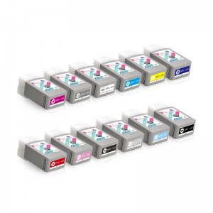 12 Colors 80ML PFI50 PFI 50 Compatible Disposable Ink Cartridge With Chip For Canon Image Pro500 PRO-500