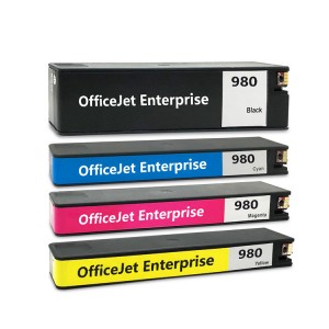 I-980XL Eyenziwe Kabusha I-Ink Cartridge Ye-HP Officejet Enterprise X555xh/dn Ukugeleza Kombala X585z/dn/f Iphrinta