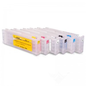 Ocbestjet 600ML/PC T7251-T7254 T725A Empty Ink Cartridge ពណ៌ស សម្រាប់ម៉ាស៊ីនព្រីន Epson F2000