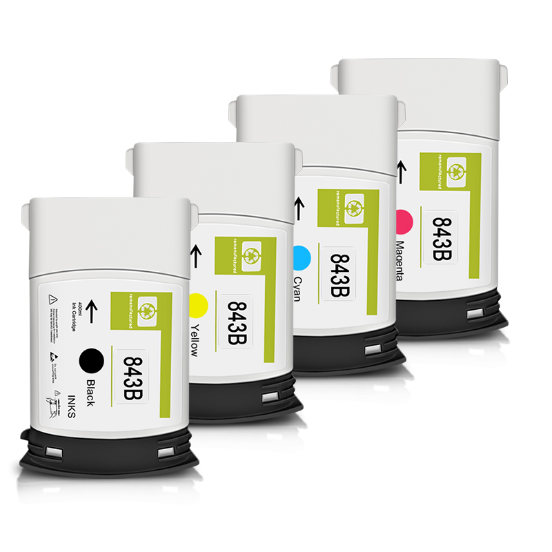 843 843B New Upgrade Ink Cartridge Full With Ink For HP PageWide XL 4000 4100 4500 5000 5100 Printer