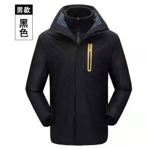 2021 Outdoor jacket customized printed work clothes mountaineering wear three in one waterproof jacket
