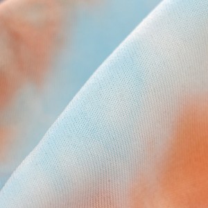 100% Polyester Factory Direct Price Excellent Quality Tie-Dyed French Terry Fabric For Hoodie Knit Fabric