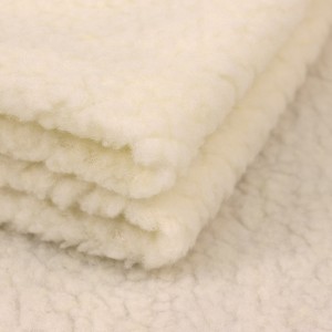 Single Side Solid Sherpa Fleece Fabric Polyester Factory Direct Sale