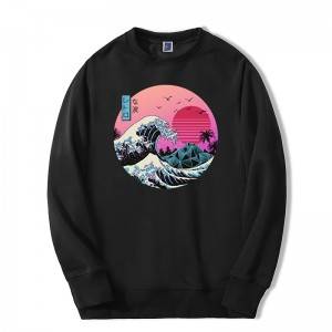 Factory Supply Black Sweatshirts - Colorful print  customized crewneck for men  – Dufiest