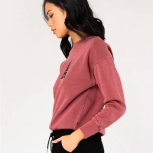 2020 newest Women’s crewneck with embroidery front adult ladies round neck sweatshirt