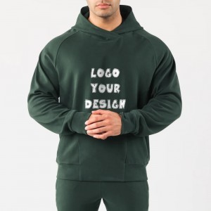 Custom Clothing Manufacturer man clothes French Terry Plain Hoodie custom logo