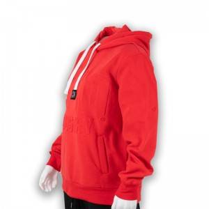 Men’s  hoodie pullover with three-dimensional embroidery fleece cotton