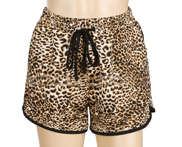 China Cheap price Jogging Pants Sportswear - 2021 Customized Oem Fashion Swim leopard-print-shorts Sexy ladies high cut running shorts – Dufiest