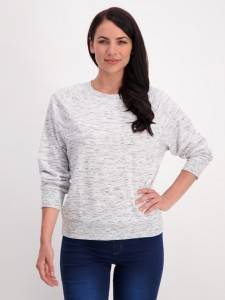 Fashion AB yarn Cotton Sweatshirt Solid Color Round Neck Autumn Sweater Customized Crew neck Women Long Sleeve