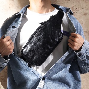 Fabrikspezifische Mode-Brusttasche aus Leder für Herren