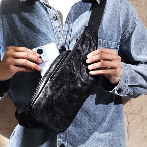حقيبة صدر للرجال من الجلد بتصميم مخصص من المصنع