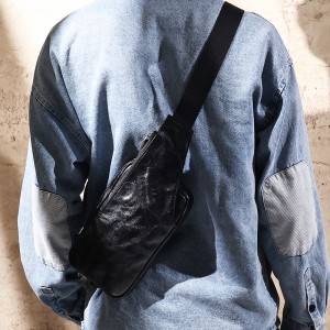 Fabrycznie dostosowana modna skórzana męska torba na klatkę piersiową