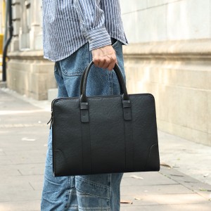 Luxury Custom Custom leather briefcase mokotla oa khoebo bakeng sa banna
