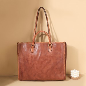 Custom logo Leather Tote Bag for Women's handbag