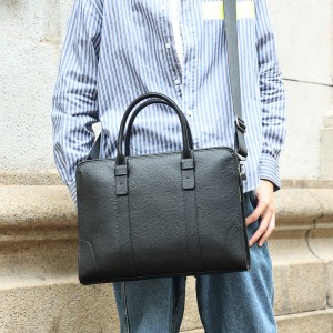 Luxury Custom Custom leather briefcase mokotla oa khoebo bakeng sa banna