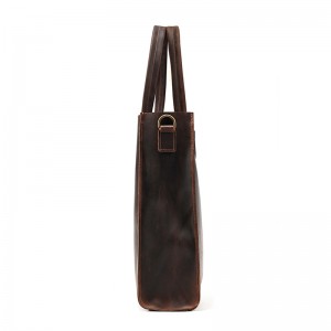 Custom Crazy horse leather multifunctional tote bag for men handbag
