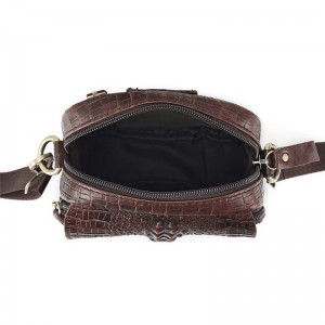 Custom na Cowhide Crocodile Embossed Multifunctional Crossbody Bag Belt Waist Bag