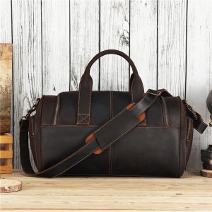 कस्टम बड़ी क्षमता वाला चमड़ा पुरुषों का सप्ताहांत बैग यात्रा बैग