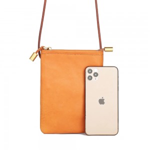 Женская кожаная сумка через плечо для мобильного телефона с логотипом на заказ