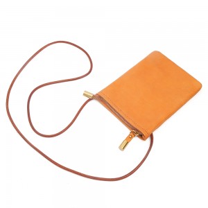 Женская кожаная сумка через плечо для мобильного телефона с логотипом на заказ