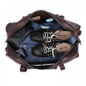 Unisex-Reisetasche aus pflanzlich gegerbtem Leder mit individuellem Logo und großem Fassungsvermögen