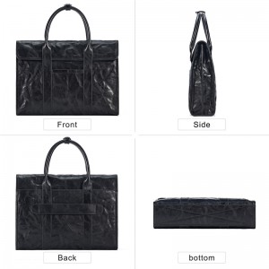Tilpasset logo for menn Vegetabilsk garvet skinn koffert Business Bag