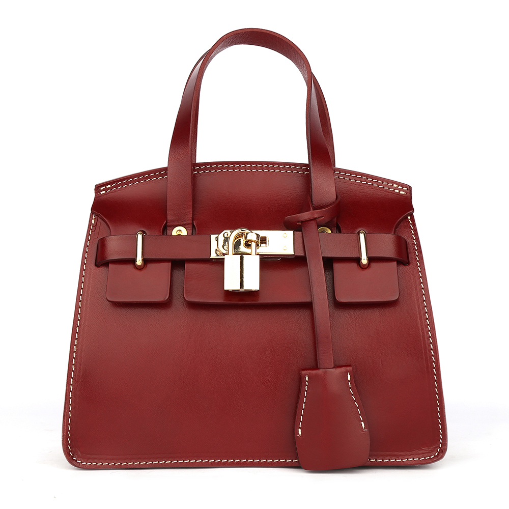 Customized logo yemuriwo tanned leather ladies platinum handbag (15)