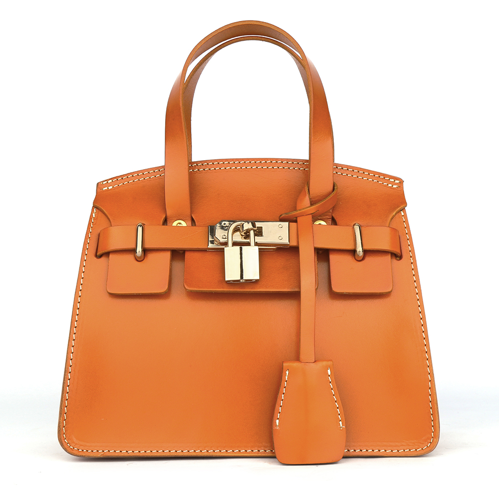 Customized logo yemuriwo tanned leather ladies platinum handbag (17)