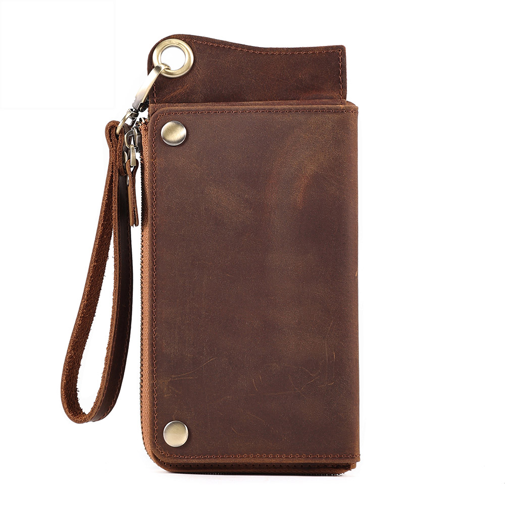 Προσαρμόσιμο ανδρικό πορτοφόλι από γνήσιο δέρμα Crazy Horse Leather (11)