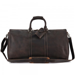Crazy Horse Leather Travel Bag Large Capacity Multifunctional Travel Bag Genuine Leather